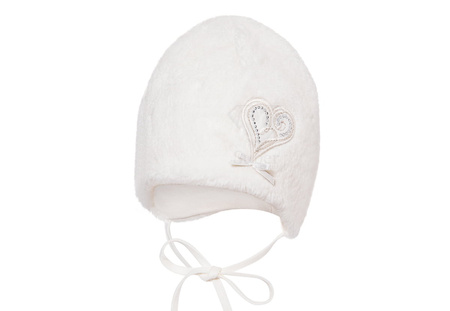 
                    BROEL Nola czapka na zimę dla dziewczynki biała
                