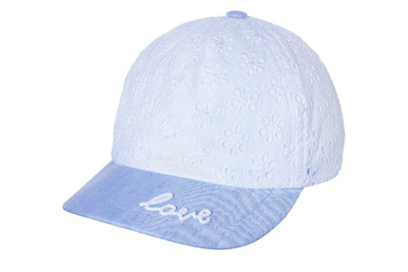 
                    BROEL Tokyo lniana czapka z daszkiem na lato niebieska
                