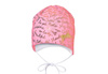 
                    BROEL Iryda czapka dla dziewczynki wiązana różowa
                